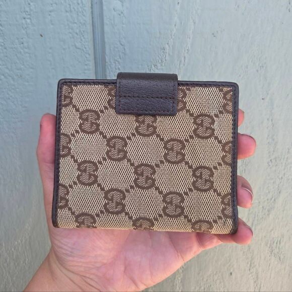 Vintage Gucci GG Monogram Agenda Cover Canvas and Leather with Pen - Picture 3 of 10